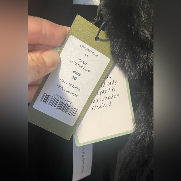 Nwt Cefinn faux fur coat size 6US - Picture 9 of 14